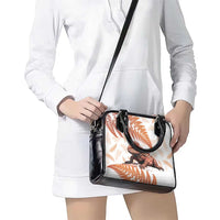Red New Zealand Tuatara Shoulder Handbag Aotearoa Sphenodon Punctatus Silver Fern LT14 - Polynesian Pride
