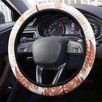 Red New Zealand Tuatara Steering Wheel Cover Aotearoa Sphenodon Punctatus Silver Fern LT14 - Polynesian Pride