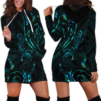 New Zealand Skink Hoodie Dress Aotearoa Maori Mix Paua Shell LT14 - Polynesian Pride