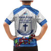 Personalised Fiji Holy Cross College Family Matching Mermaid Dress and Hawaiian Shirt Happy 50th Anniversary Fijian Tagimoucia Tapa Pattern LT14 - Polynesian Pride