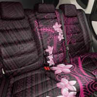 Pink Hawaii Back Car Seat Cover Hammerhead Shark Tattoo Curve Polynesian - Polynesian Pride
