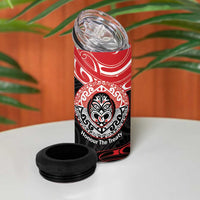 Aotearoa Toitu Te Tiriti 4 in 1 Can Cooler Tumbler Haka Tiki Honour The Treaty LT14 - Polynesian Pride