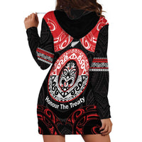 Aotearoa Toitu Te Tiriti Hoodie Dress Haka Tiki Honour The Treaty LT14 - Polynesian Pride