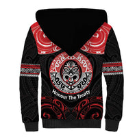 Aotearoa Toitu Te Tiriti Sherpa Hoodie Haka Tiki Honour The Treaty LT14 - Polynesian Pride