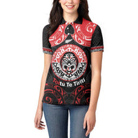 Aotearoa Toitu Te Tiriti Women Polo Shirt Haka Tiki Honour The Treaty