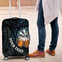 Personalized New Zealand Darts Beer Luggage Cover Paua Shell Aotearoa Maori Tattoo - Polynesian Pride
