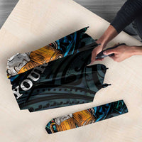 Personalized New Zealand Darts Beer Umbrella Paua Shell Aotearoa Maori Tattoo - Polynesian Pride