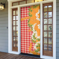 Prince Kuhio Aloha Hawaii Door Cover Plumeria Ilima Lei Palaka Motifs LT14 - Polynesian Pride
