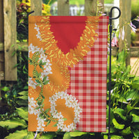 Prince Kuhio Aloha Hawaii Garden Flag Plumeria Ilima Lei Palaka Motifs