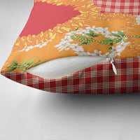 Prince Kuhio Aloha Hawaii Pillow Cover Plumeria Ilima Lei Palaka Motifs