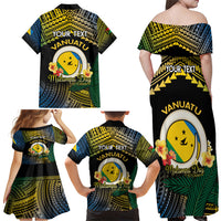 Personalised Malampa Day Family Matching Off Shoulder Maxi Dress and Hawaiian Shirt Vanuatu Provinces Polynesian Pattern LT14 - Polynesian Pride