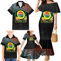 Personalised Penama Day Family Matching Mermaid Dress and Hawaiian Shirt Vanuatu Provinces Polynesian Pattern LT14 - Polynesian Pride