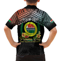 Personalised Penama Day Family Matching Off The Shoulder Long Sleeve Dress and Hawaiian Shirt Vanuatu Provinces Polynesian Pattern LT14 - Polynesian Pride