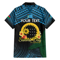 Personalised Sanma Day Family Matching Short Sleeve Bodycon Dress and Hawaiian Shirt Vanuatu Provinces Polynesian Pattern LT14 - Polynesian Pride
