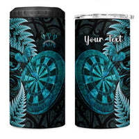 Personalised New Zealand Darts 4 in 1 Can Cooler Tumbler Happiness Is A Tight Threesome Maori Paua Shell LT14 One Size: 16 oz Turquoise - Polynesian Pride