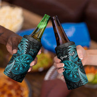 Personalised New Zealand Darts 4 in 1 Can Cooler Tumbler Happiness Is A Tight Threesome Maori Paua Shell LT14 - Polynesian Pride