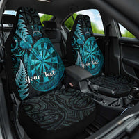 Personalised New Zealand Darts Car Seat Cover Happiness Is A Tight Threesome Maori Paua Shell LT14 One Size Turquoise - Polynesian Pride