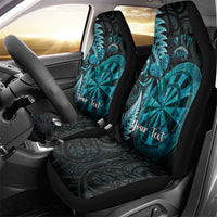 Personalised New Zealand Darts Car Seat Cover Happiness Is A Tight Threesome Maori Paua Shell LT14 - Polynesian Pride