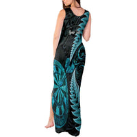 Personalised New Zealand Darts Tank Maxi Dress Happiness Is A Tight Threesome Maori Paua Shell LT14 - Polynesian Pride