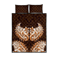 New Zealand Ta Moko Quilt Bed Set Aotearoa Maori Chest Tattoo Orange