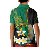 Personalised PNG Enga Provins Kid Polo Shirt Papua New Guinea Plumeria Melanesian Pattern LT14 - Polynesian Pride