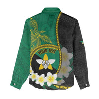 Personalised PNG Enga Provins Women Casual Shirt Papua New Guinea Plumeria Melanesian Pattern LT14 - Polynesian Pride