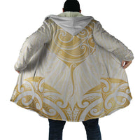 Gold White New Zealand Manta Ray Cloak Aotearoa Maori Haehae - Polynesian Pride
