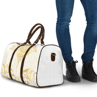 Gold White New Zealand Manta Ray Travel Bag Aotearoa Maori Haehae LT14 - Polynesian Pride