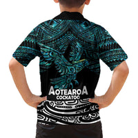New Zealand Sulphur-crested Cockatoo Family Matching Puletasi and Hawaiian Shirt Aotearoa Maori Mix Paua Shell LT14 - Polynesian Pride