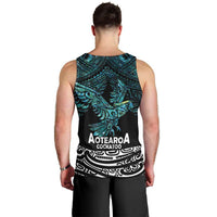 New Zealand Sulphur-crested Cockatoo Men Tank Top Aotearoa Maori Mix Paua Shell LT14 - Polynesian Pride