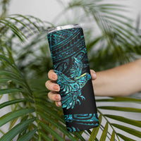 New Zealand Sulphur-crested Cockatoo Skinny Tumbler Aotearoa Maori Mix Paua Shell LT14 - Polynesian Pride