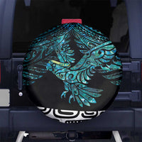 New Zealand Sulphur-crested Cockatoo Spare Tire Cover Aotearoa Maori Mix Paua Shell LT14 - Polynesian Pride