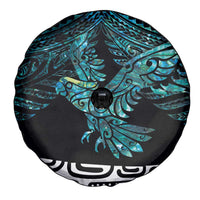 New Zealand Sulphur-crested Cockatoo Spare Tire Cover Aotearoa Maori Mix Paua Shell LT14 - Polynesian Pride