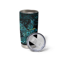 New Zealand Sulphur-crested Cockatoo Tumbler Cup Aotearoa Maori Mix Paua Shell LT14 - Polynesian Pride