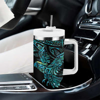 New Zealand Sulphur-crested Cockatoo Tumbler With Handle Aotearoa Maori Mix Paua Shell LT14 - Polynesian Pride