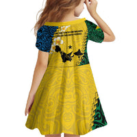 Malampa Province Family Matching Summer Maxi Dress and Hawaiian Shirt Vanuatu Map - Plumeria Flag Color LT14 - Polynesian Pride