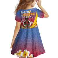 Shefa Province Family Matching Off Shoulder Maxi Dress and Hawaiian Shirt Vanuatu Pattern Map - Plumeria Flag Color LT14 - Polynesian Pride