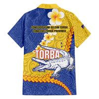 Torba Province Family Matching Long Sleeve Bodycon Dress and Hawaiian Shirt Vanuatu Pattern Crocodile - Plumeria Flag Color LT14 - Polynesian Pride