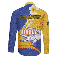 Torba Province Family Matching Off Shoulder Maxi Dress and Hawaiian Shirt Vanuatu Pattern Crocodile - Plumeria Flag Color LT14 - Polynesian Pride