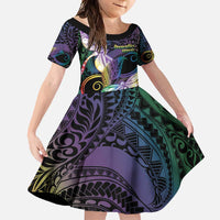 Personalized Polynesian Memorial Family Matching Off Shoulder Maxi Dress and Hawaiian Shirt Dragonflies Appear When Angels Are Near LT14 Daughter's Dress Colorful - Polynesian Pride