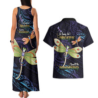 As Long As I Breathe You'll Be Remembered Couples Matching Tank Maxi Dress and Hawaiian Shirt Dragonflies Memorial - Polynesian Pattern LT14 - Polynesian Pride