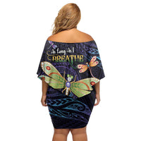 As Long As I Breathe You'll Be Remembered Family Matching Off Shoulder Short Dress and Hawaiian Shirt Dragonflies Memorial - Polynesian Pattern LT14 - Polynesian Pride