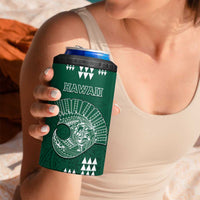 Hawaii Football 4 in 1 Can Cooler Tumbler Kakau Rainbow Warriors Helmet LT14 - Polynesian Pride