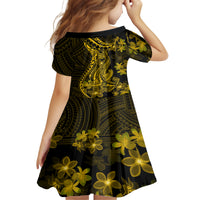 Gold Polynesia Shark Tattoo Family Matching Tank Maxi Dress and Hawaiian Shirt With Polynesian Plumeria LT14 - Polynesian Pride