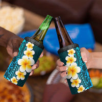 Turquosie Polynesia 4 in 1 Can Cooler Tumbler Plumeria Tropical Leaves With Galaxy Polynesian Art LT14 - Polynesian Pride