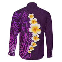 Purple Tropical Plumeria With Galaxy Polynesian Art Family Matching Summer Maxi Dress and Hawaiian Shirt LT14 - Polynesian Pride