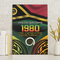 Vanuatu 1980 Canvas Wall Art Hapi 46 Yia Indipendens Anivesari LT14 Without Frame Black - Polynesian Pride