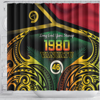 Vanuatu 1980 Shower Curtain Hapi 46 Yia Indipendens Anivesari LT14 - Polynesian Pride