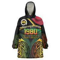 Vanuatu 1980 Wearable Blanket Hoodie Hapi 45 Yia Indipendens Anivesari