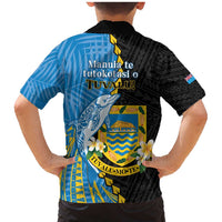 Tuvalu Independence Day Family Matching Mermaid Dress and Hawaiian Shirt Manuia te tutokotasi o Tuvaluan Dolphin Tattoo LT14 - Polynesian Pride